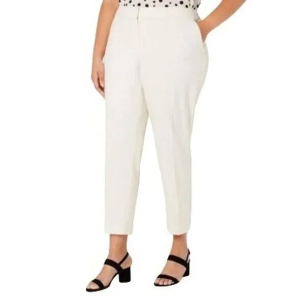 Bar III Straight Leg Pants Womans Size 24W Pearl Color NEW - Picture 2 of 10